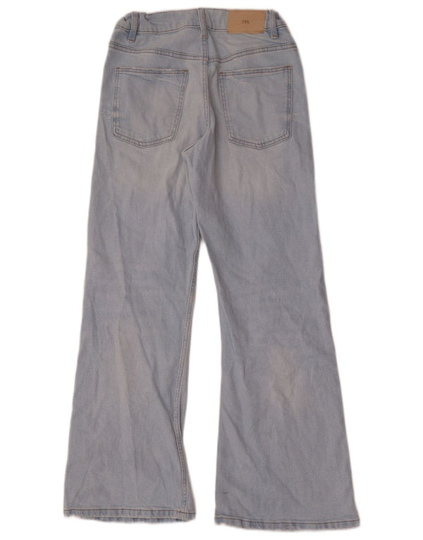 Zara Girls Jeans Flared 12-13 Anos W26 L28 Azul Algodão