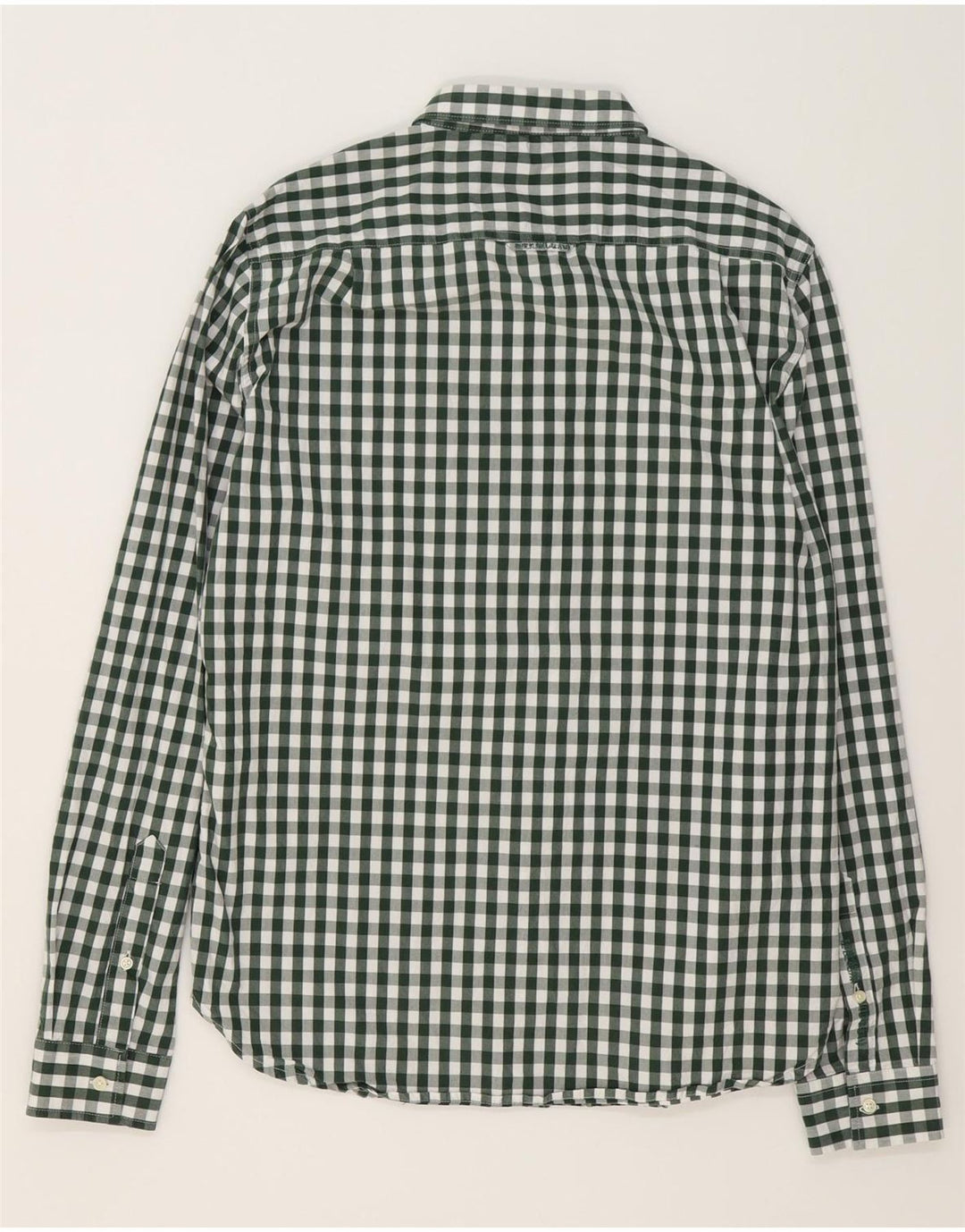 Camisa masculina SUPERDRY XL verde algodão guingão