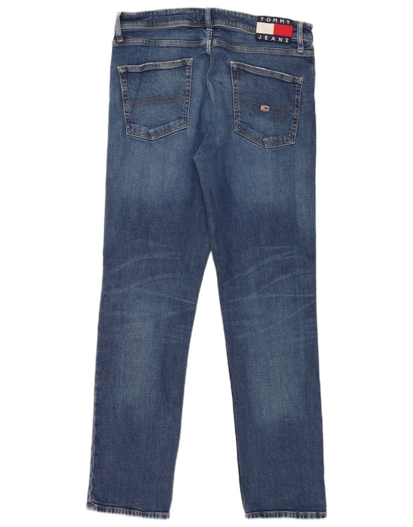 Tommy Hilfiger feminino Ethan relaxado ajuste jeans reto W32 L32 algodão azul