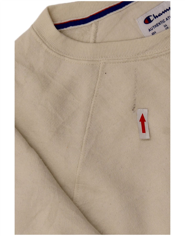 CAMPEÃO Moletom Masculino Jumper Grande Poliéster Branco