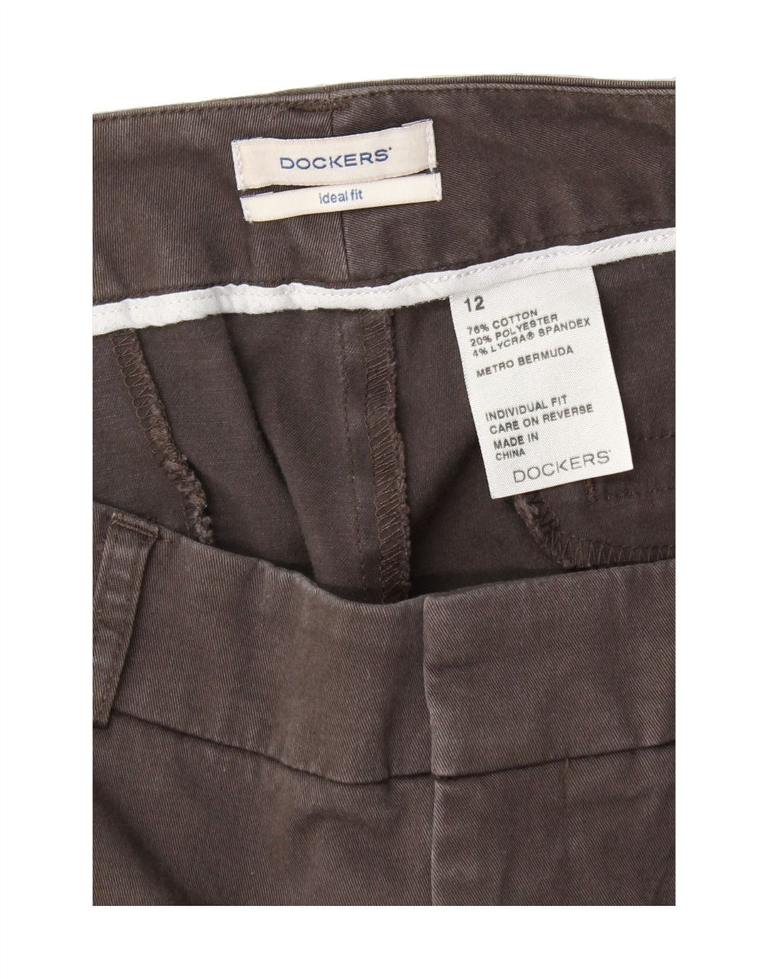 DOCKERS Womens Casual Shorts US 12 Large W32  Grey Cotton Vintage Dockers and Second-Hand Dockers from Messina Hembry 