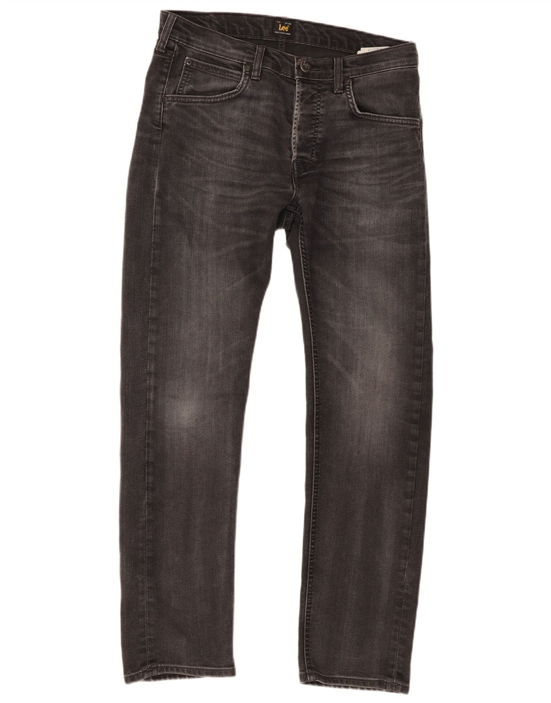 Lee Mens Daren Straight Jeans W31 L30 Algodão Cinza