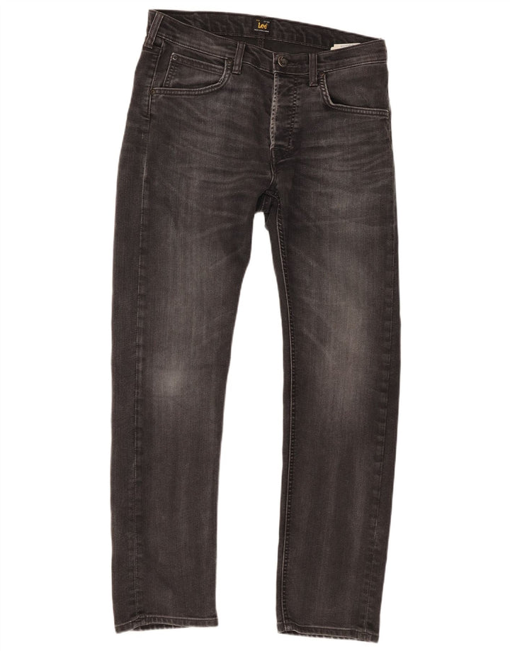 Lee Mens Daren Straight Jeans W31 L30 Algodão Cinza