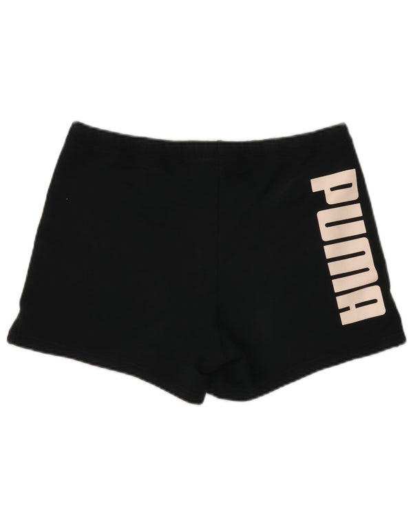 Shorts esportivos gráficos femininos Puma UK 8 pequenos pretos