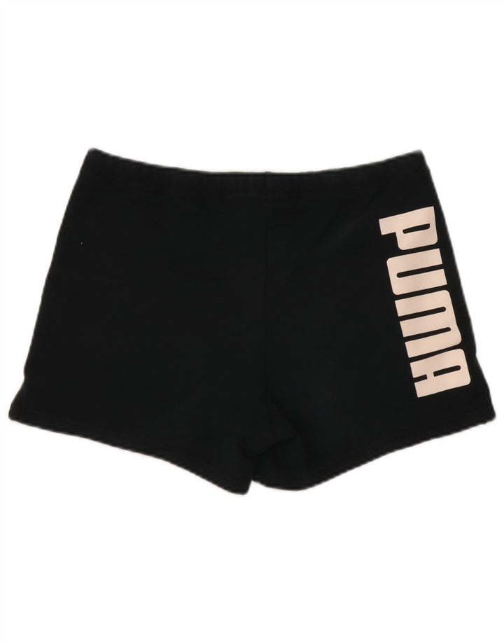 Shorts esportivos gráficos femininos Puma UK 8 pequenos pretos