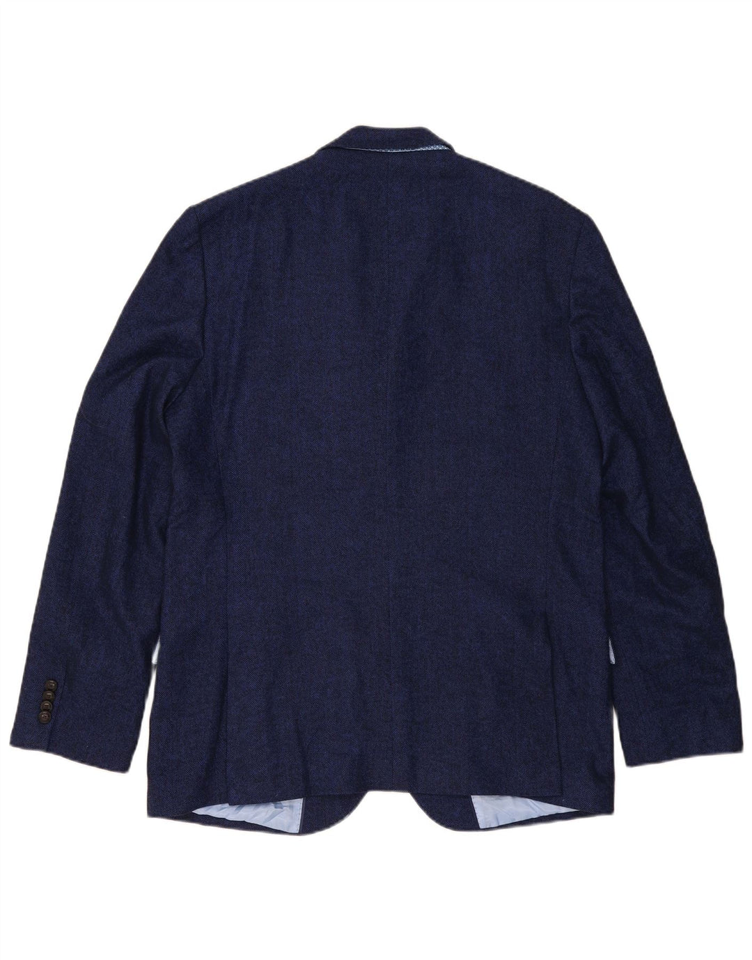 Jaqueta blazer masculina de 2 botões Marks & Spencer UK 44 XL azul marinho espinha de peixe