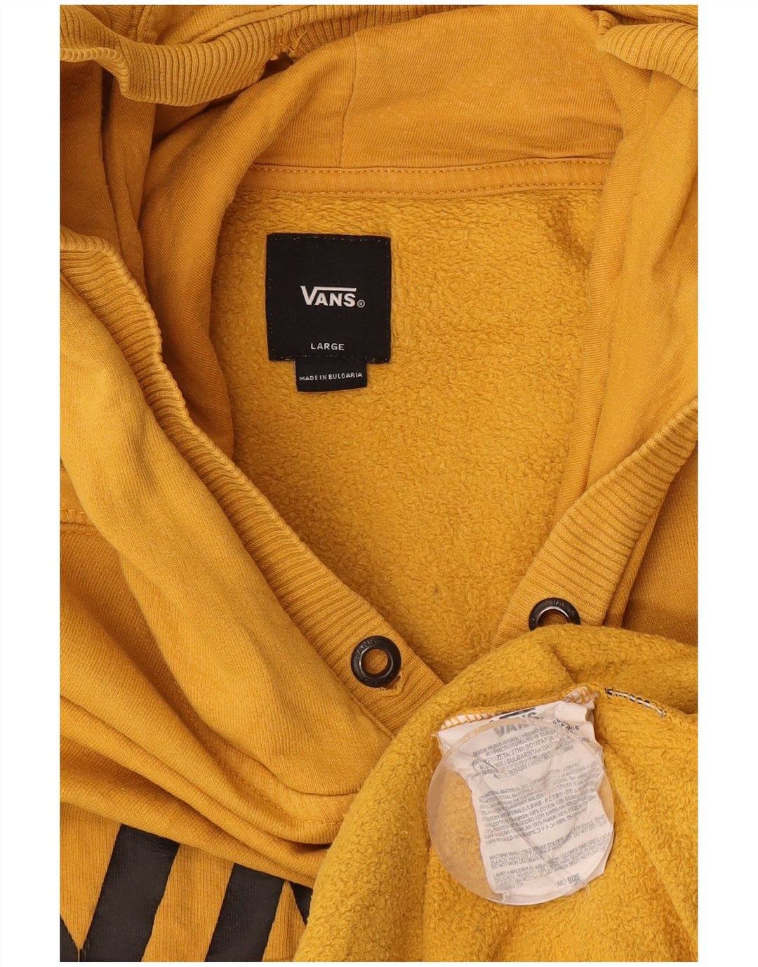 Vans masculino gráfico moletom com capuz grande algodão amarelo