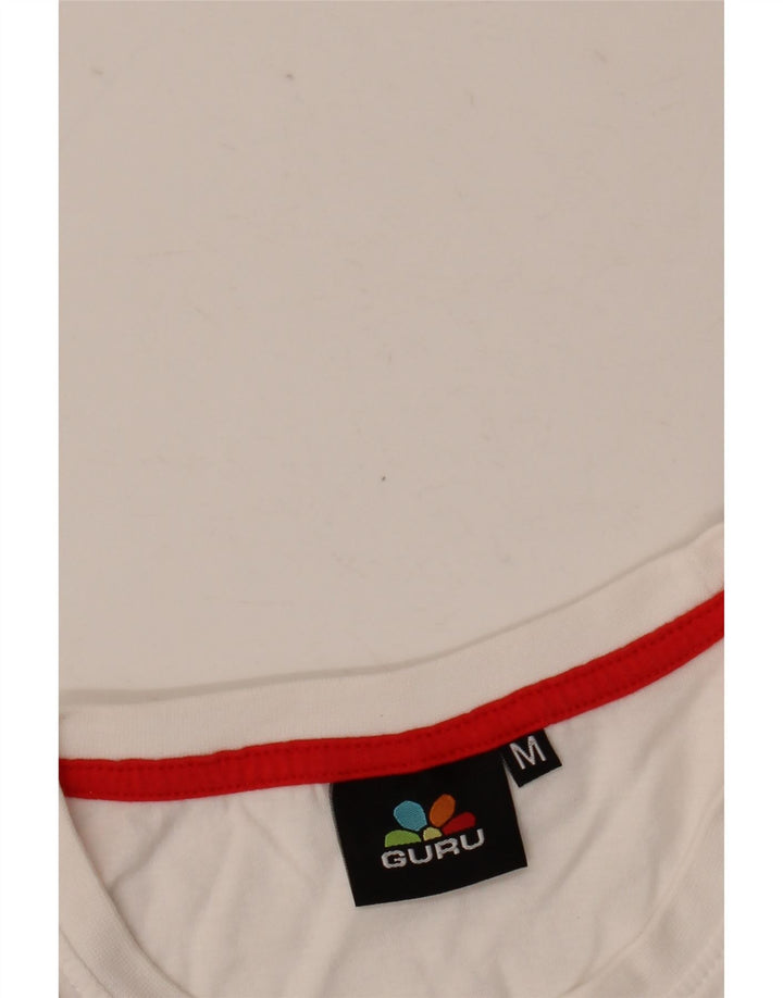 Guru Mens Graphic Vest Top Médio Branco