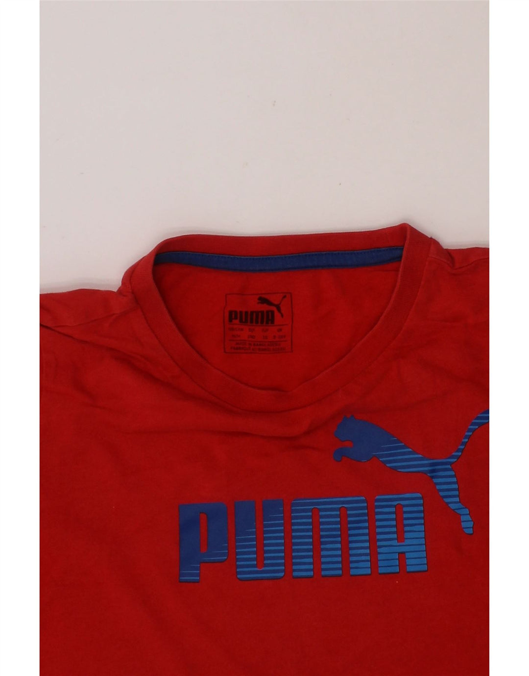 PUMA Boys Graphic T-Shirt Top 9-10 Years Red Cotton Vintage Puma and Second-Hand Puma from Messina Hembry 