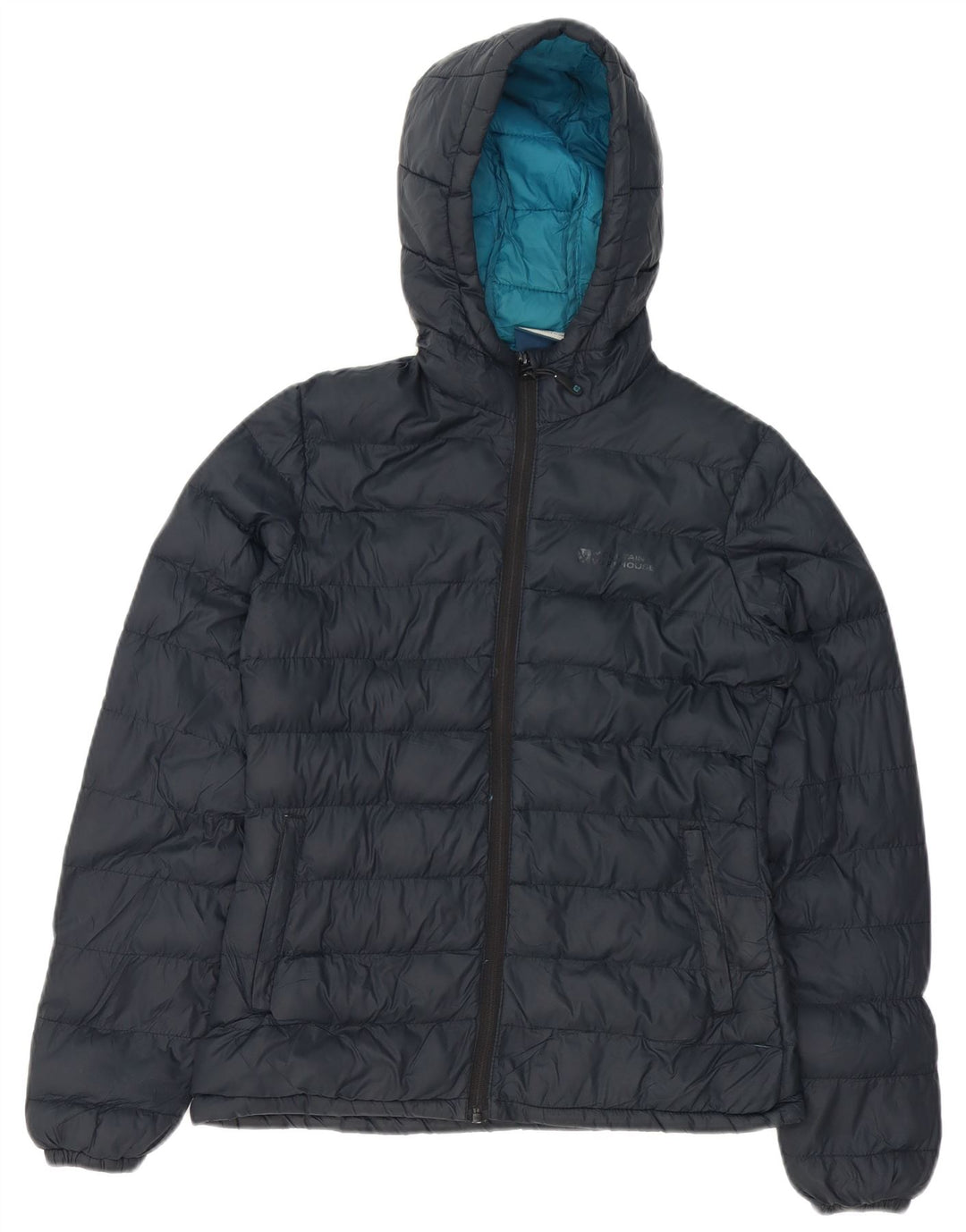 Jaqueta acolchoada com capuz feminina Mountain Warehouse poliéster preto Reino Unido 8 Samll