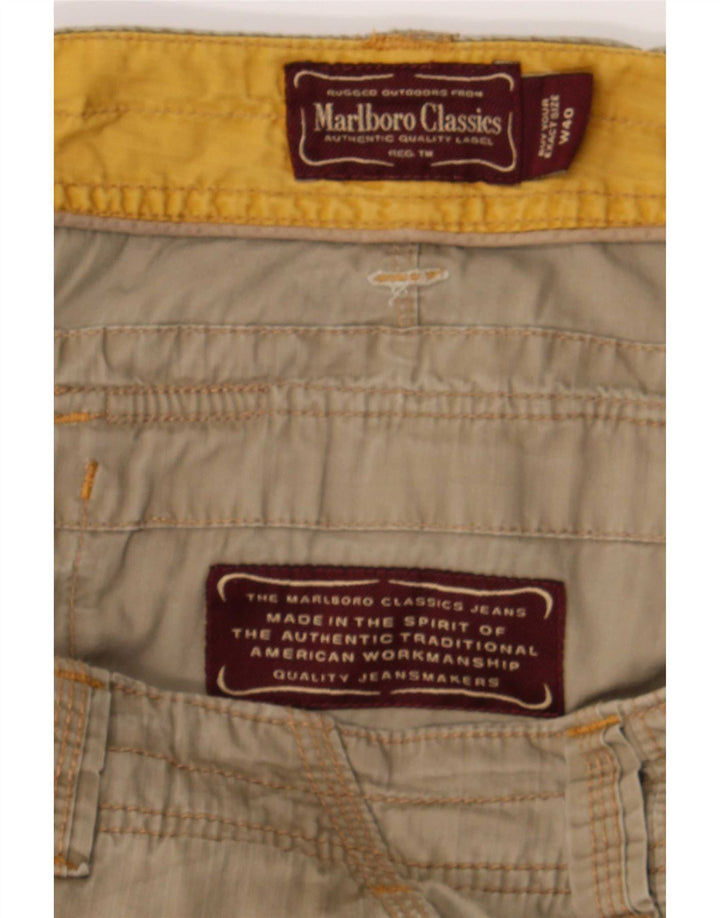 Shorts cargo masculino Marlboro Classics Regular Fit W40 XL algodão cáqui