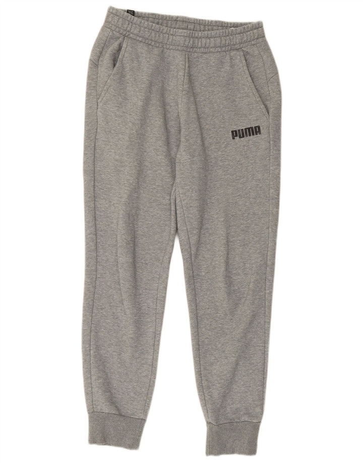 Calça de treino masculina PUMA joggers pequeno algodão cinza