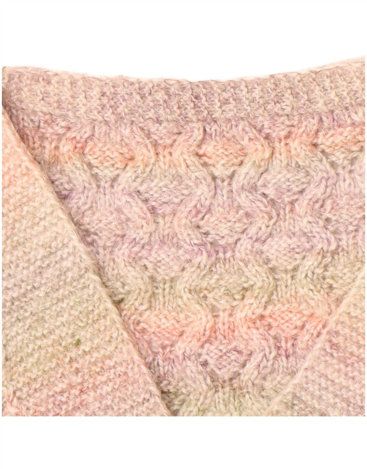 Regata feminina VINTAGE com colete UK 16 grande listrada rosa