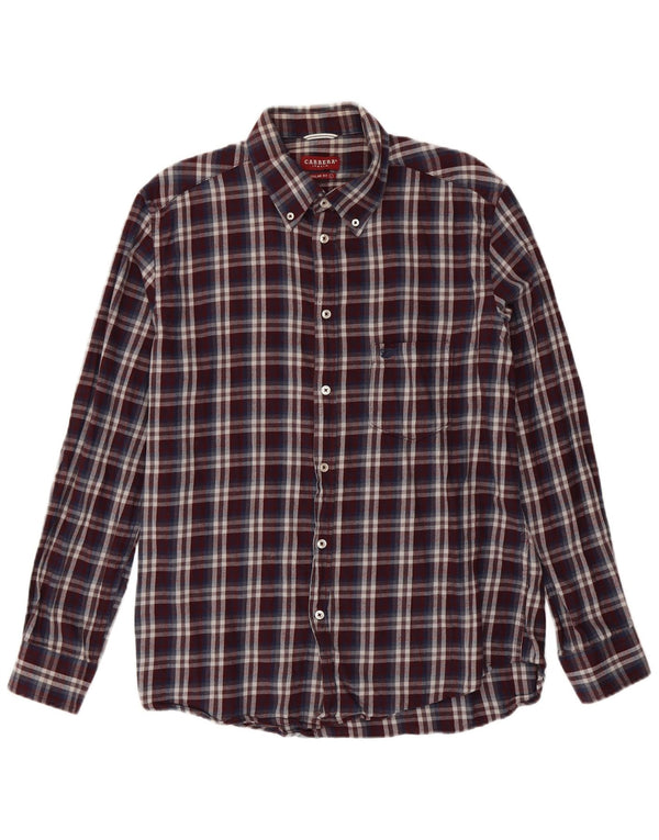 Camisa masculina de flanela Carrera Regular Fit grande algodão xadrez multicolorido