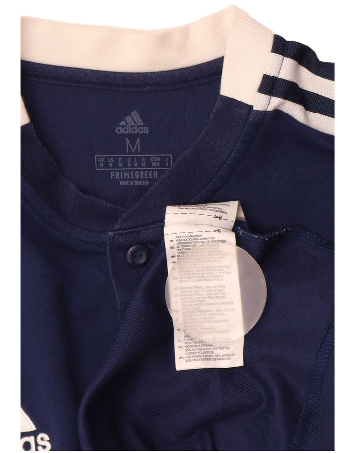 ADIDAS Mens Leeds United Football Club Camiseta Top Médio Azul Marinho Algodão