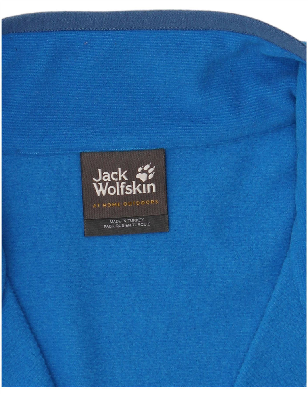 Suéter masculino de lã Jack Wolfskin com zíper e gola 2XL azul poliéster