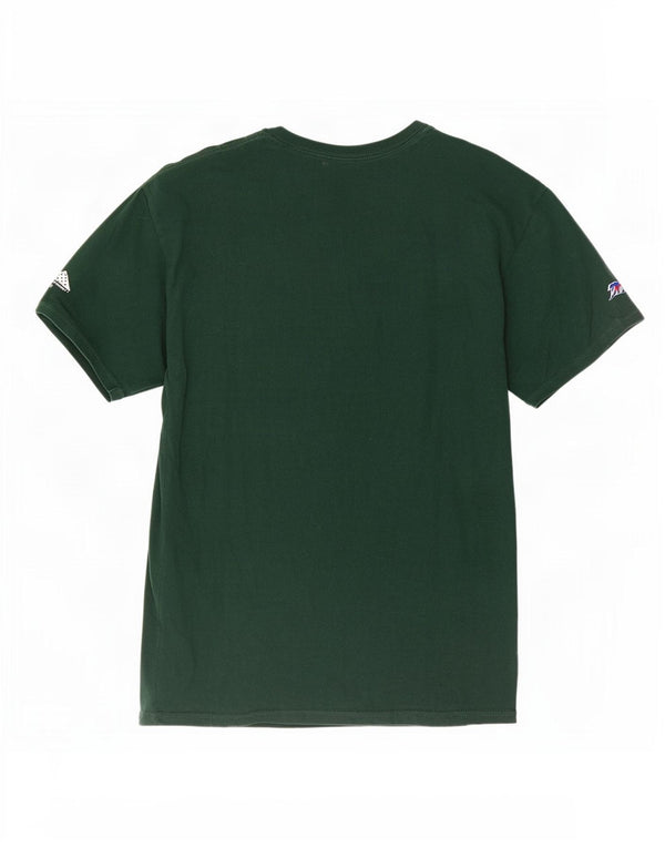Campeão Mens Graphic T-Shirt Top Médio Algodão Verde