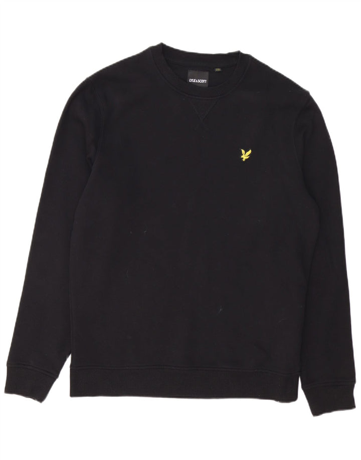 LYLE & SCOTT moletom masculino jumper médio algodão preto
