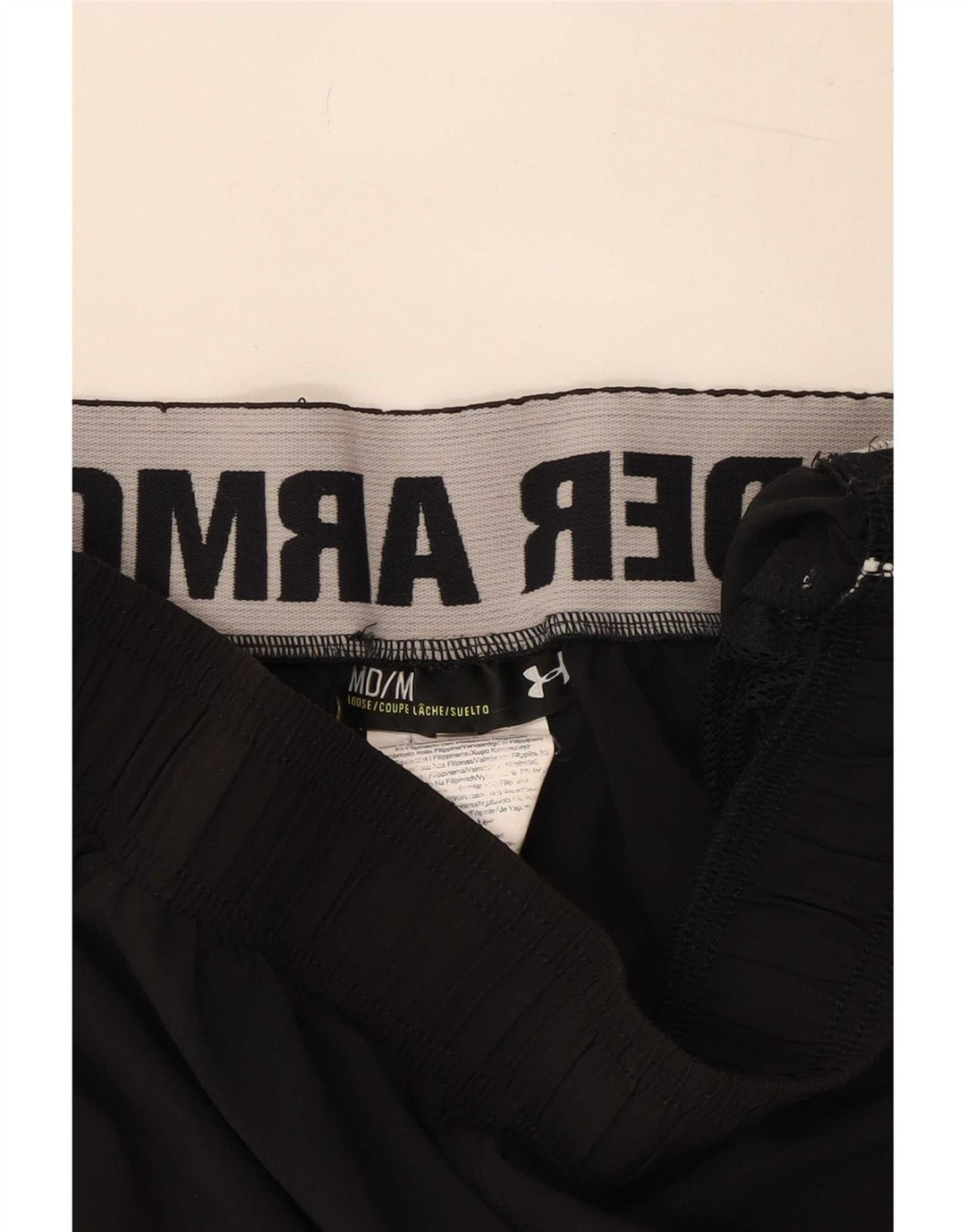 Shorts esportivos gráficos masculinos Under Armour médio preto