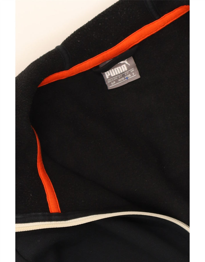 PUMA Mens Graphic Zip Hoodie Sweater Small Black Cotton Vintage Puma and Second-Hand Puma from Messina Hembry 