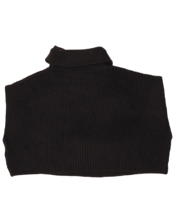 Zara Womens Oversized Crop Zip Neck Colete Regata Reino Unido 14 Médio Preto