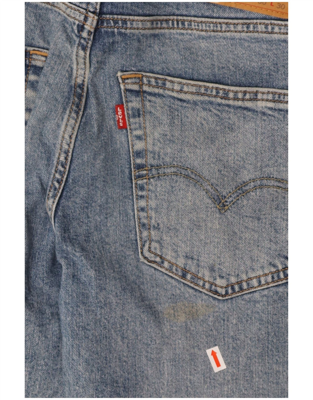 LEVI'S Mens 502 Tapered Jeans W30 L30 Blue Cotton
