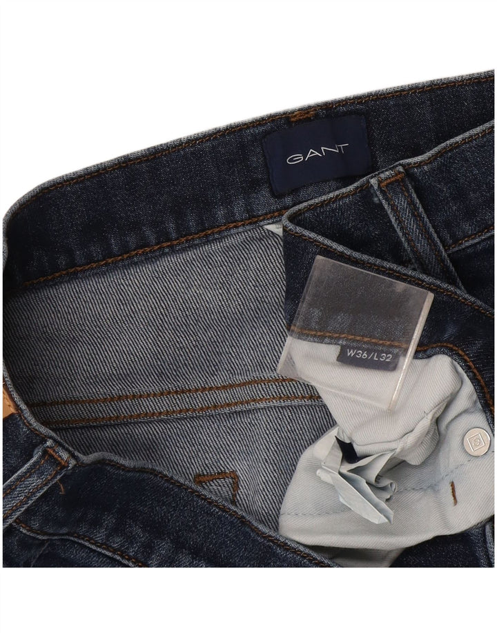 Gant Mens Slim Jeans W36 L32 Azul Algodão