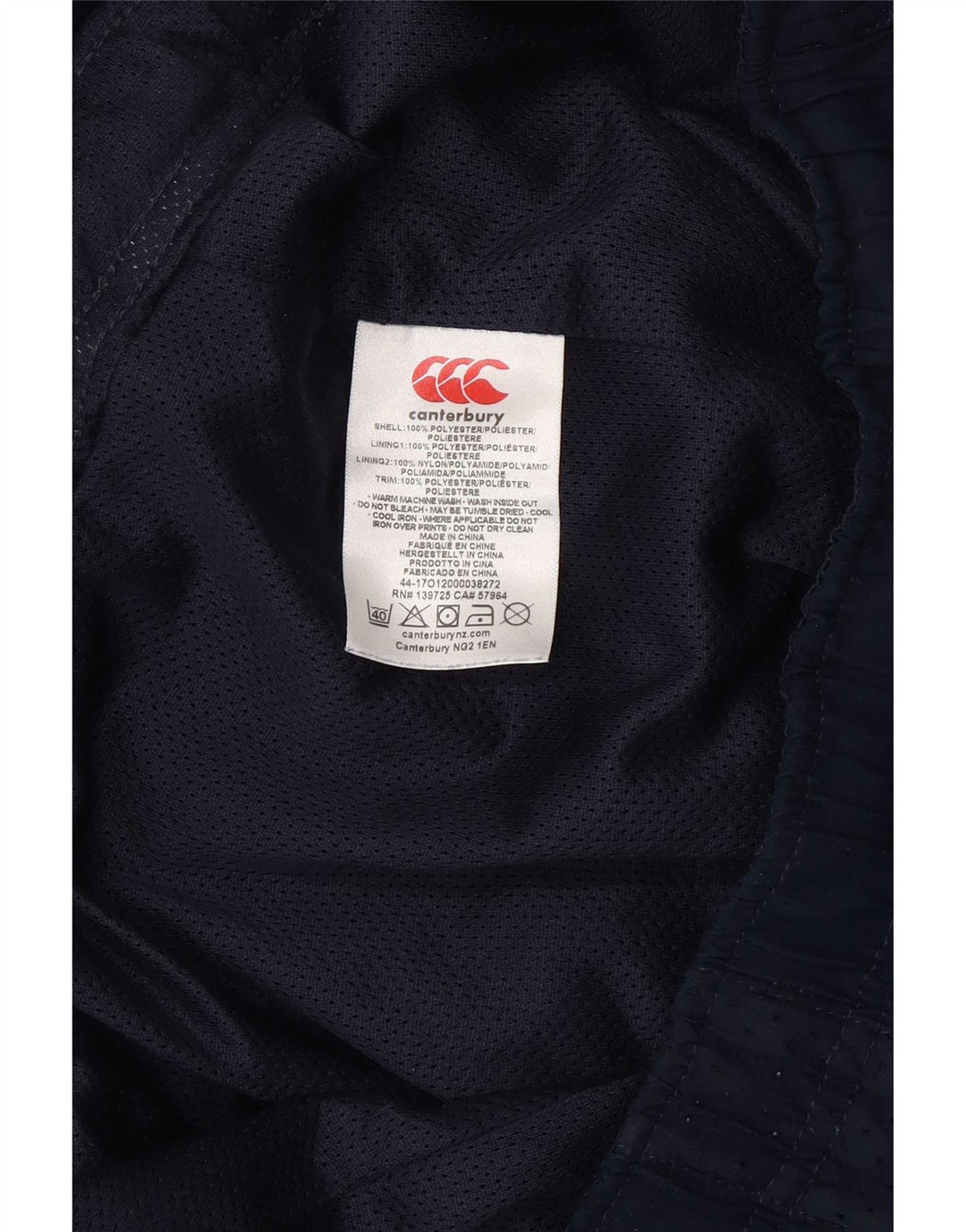 Calça de treino masculina Canterbury XL azul marinho poliéster