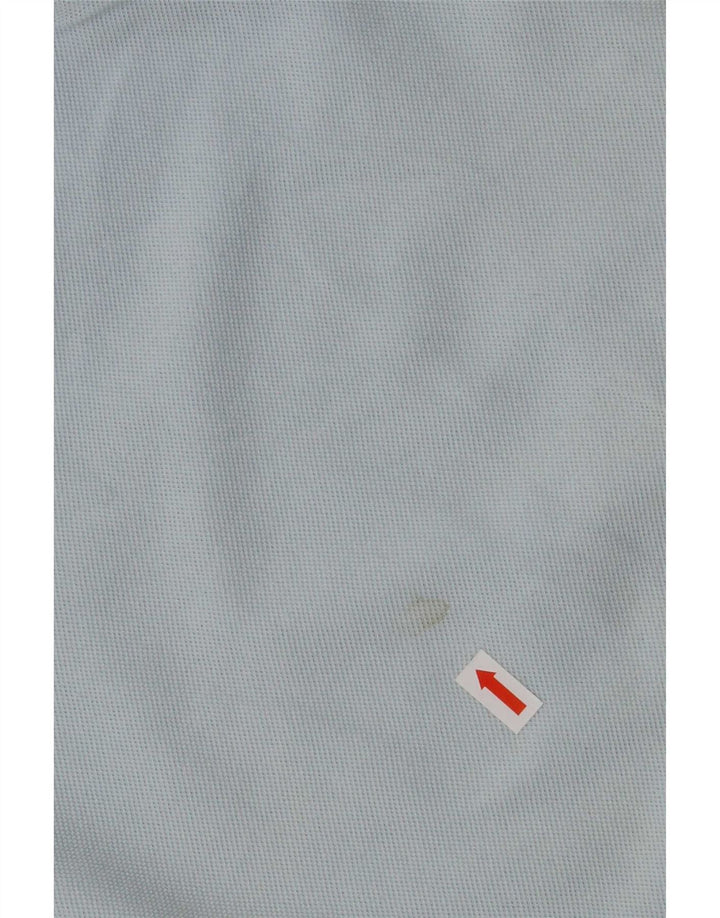 Camisa polo masculina Lyle & Scott de algodão listrado azul médio