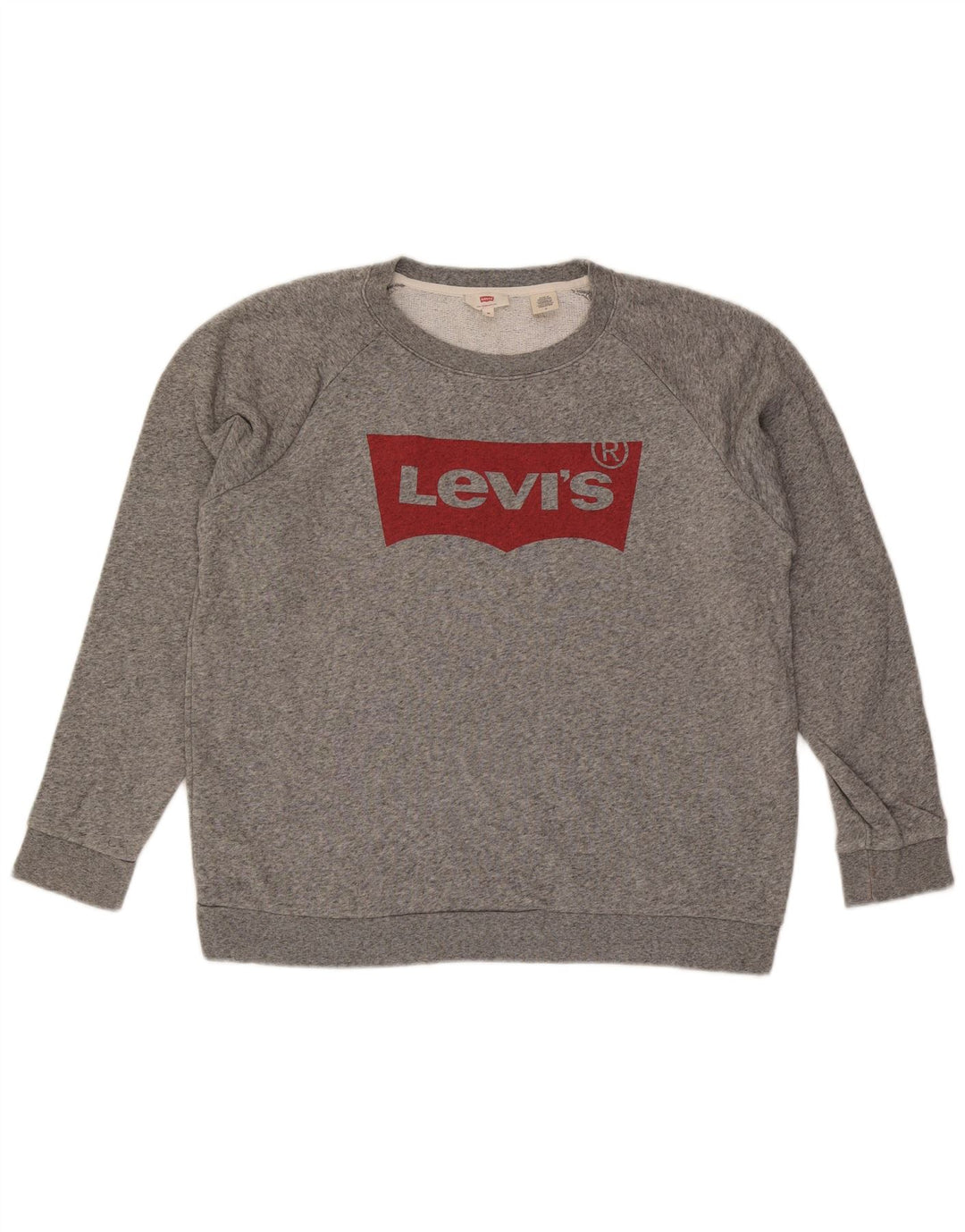Moletom gráfico masculino Levi's Jumper médio cinza algodão manchado