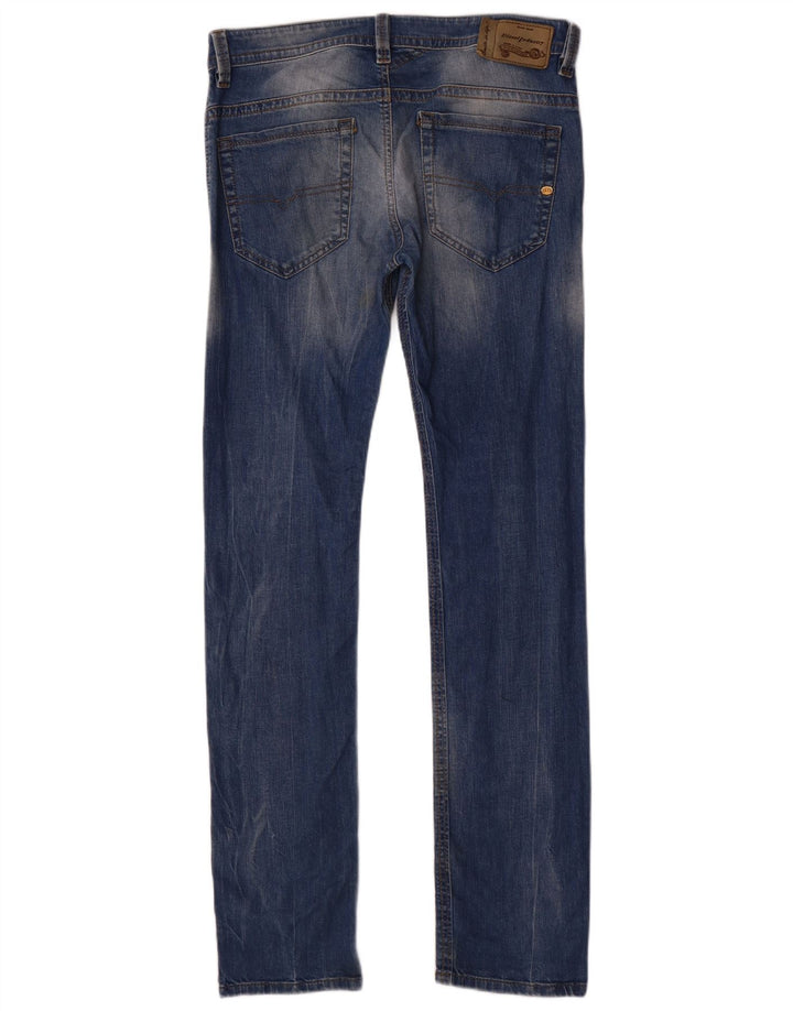 Diesel Mens Slim Jeans W31 L32 Azul Algodão