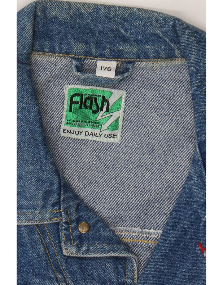FLASH Boys Denim Gilet 15-16 Years Blue Cotton Vintage Flash and Second-Hand Flash from Messina Hembry 