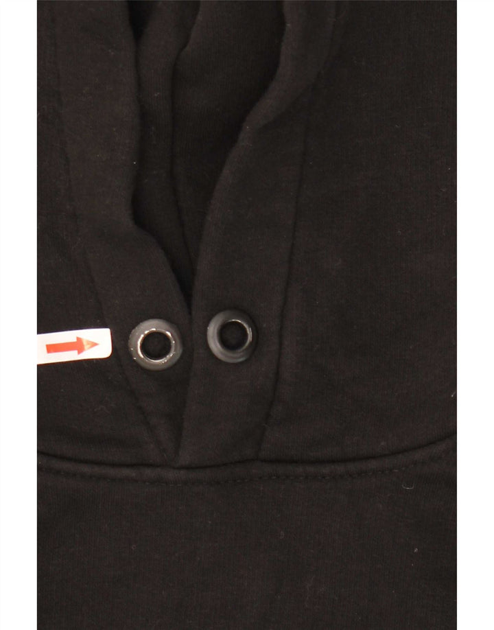 Suéter com capuz gráfico masculino Essential, algodão preto médio