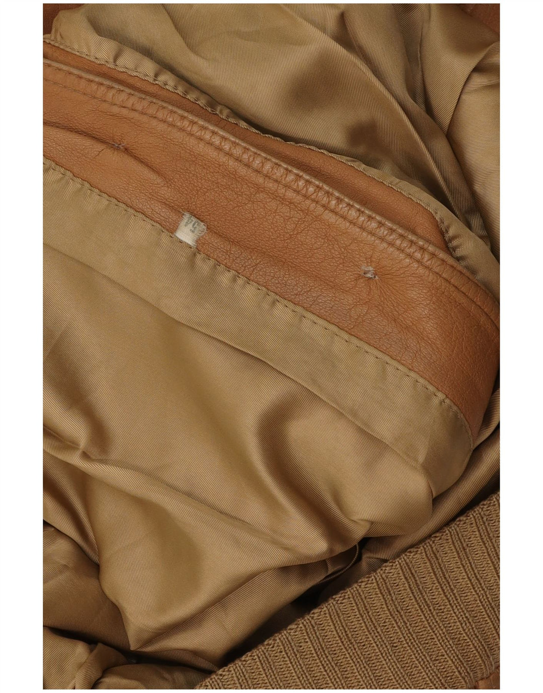 Jaqueta de couro masculina vintage IT 54 2XL marrom
