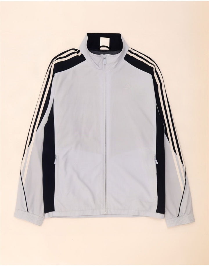 Adidas Mens Tracksuit Top Jacket Medium Blue Colourblock Poliéster