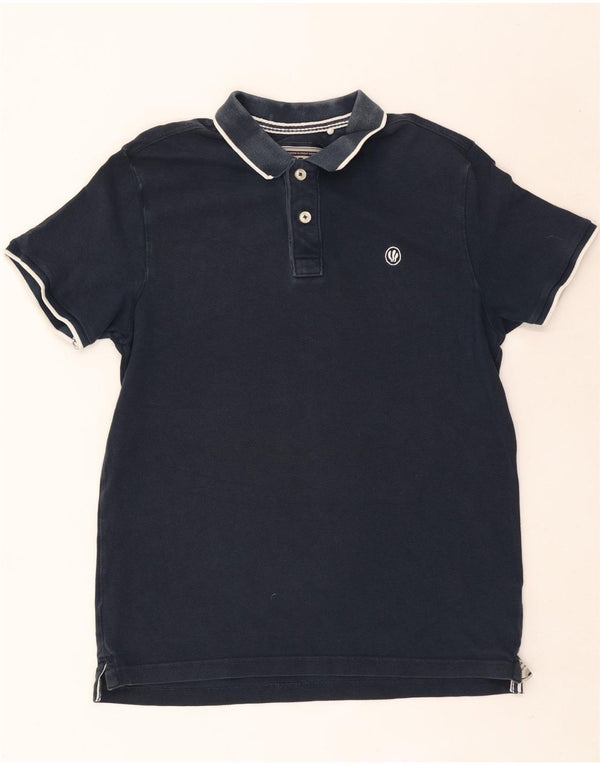 Camisa polo masculina Fat Face médio algodão azul marinho