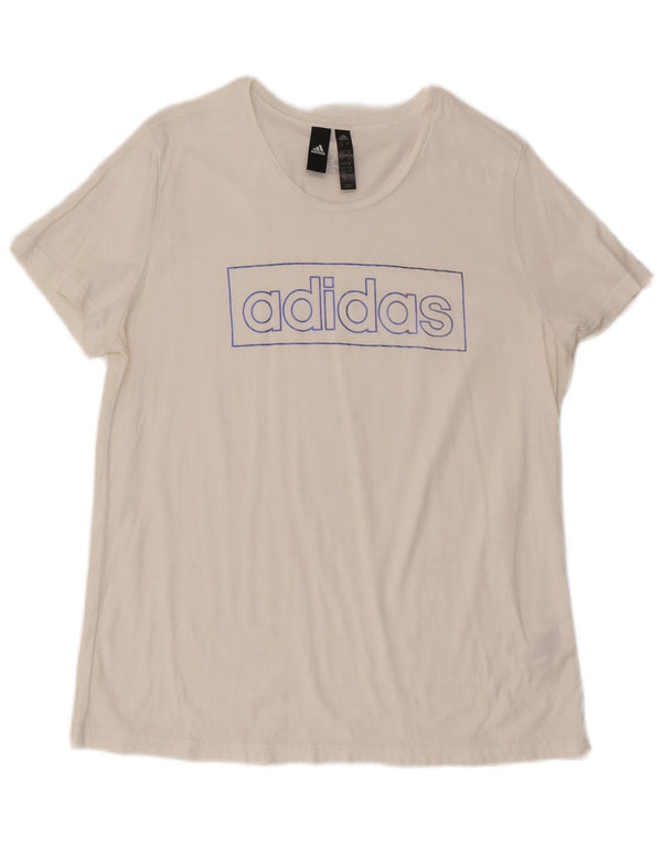 Adidas Camiseta Feminina Graphic Top UK 20/22 XL Algodão Branco