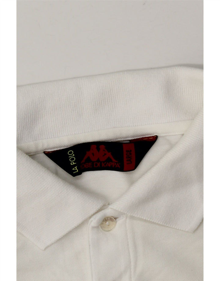 Camisa polo masculina Kappa grande branca