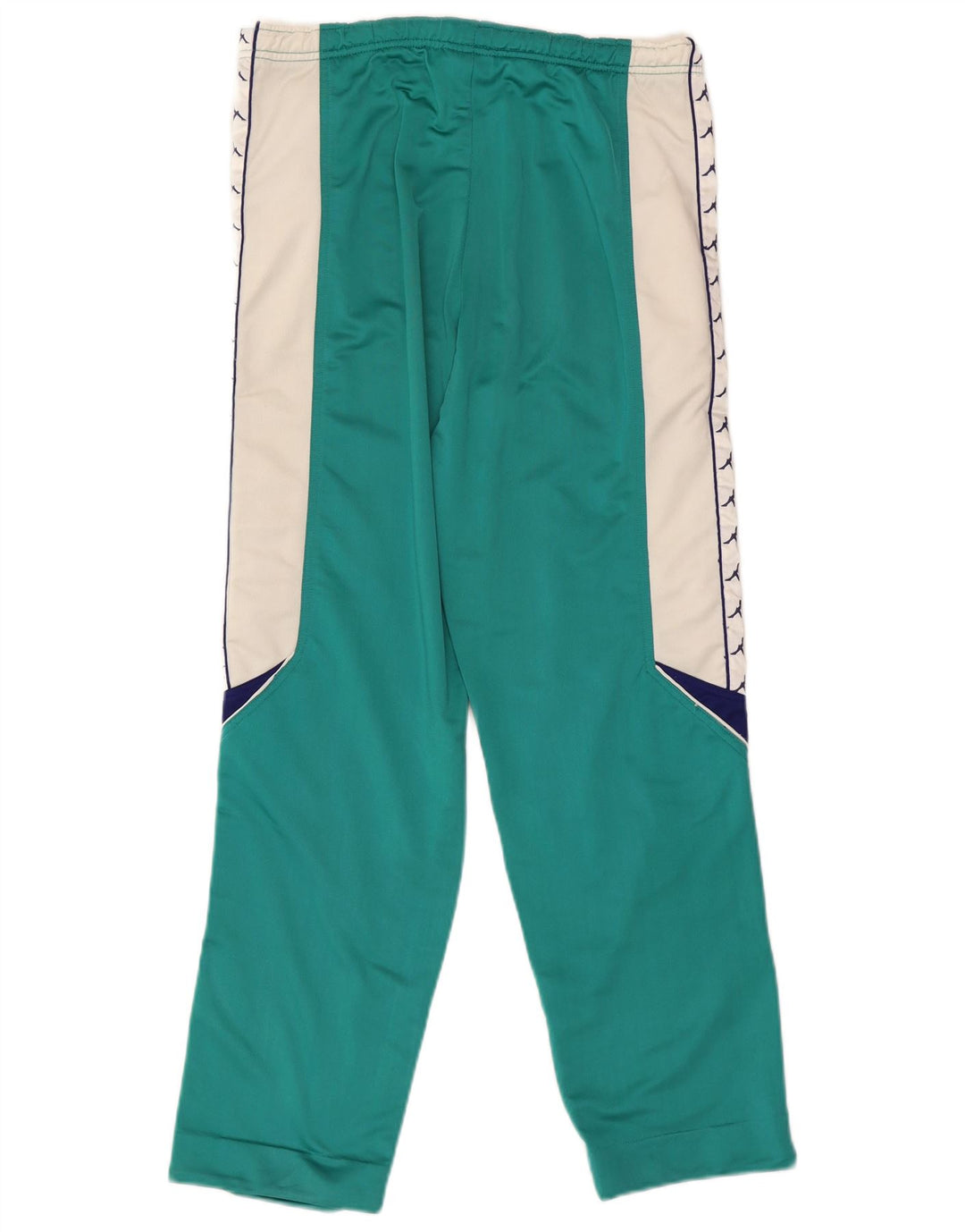 Calça masculina Kappa com estampa gráfica grande bloco colorido verde