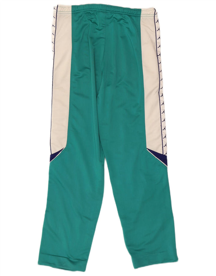 Calça masculina Kappa com estampa gráfica grande bloco colorido verde