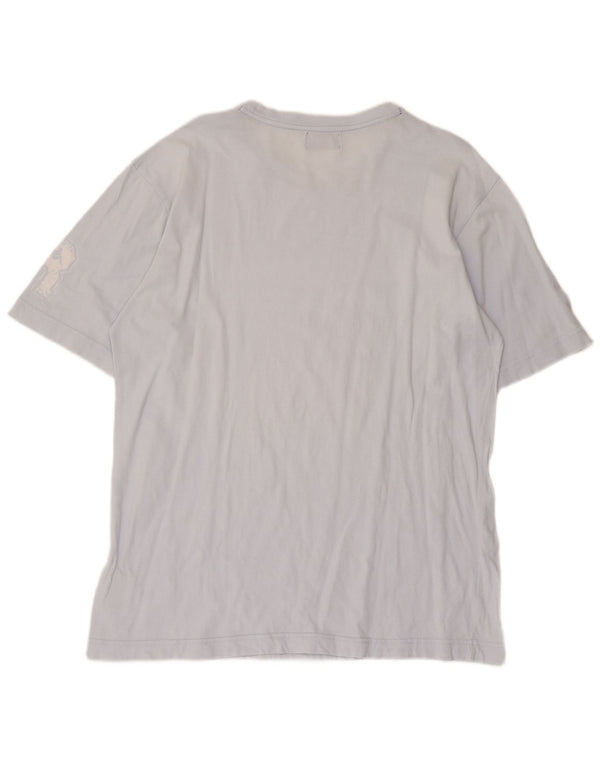 Camiseta masculina Kappa Top grande algodão listrado azul
