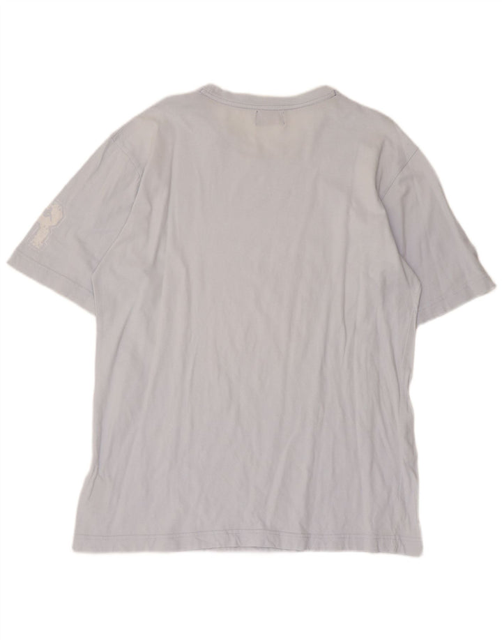 Camiseta masculina Kappa Top grande algodão listrado azul