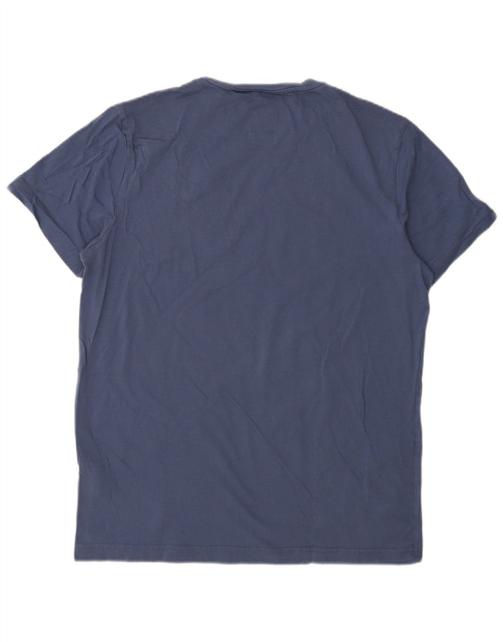 Camiseta masculina K-WAY top grande algodão azul marinho