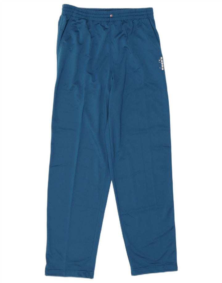 Calça de treino masculina Diadora UK 38 poliéster azul médio