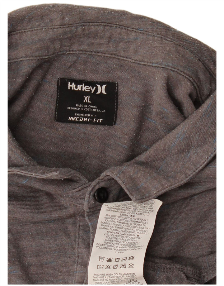 Camisa polo masculina HURLEY Dri Fit XL algodão cinza