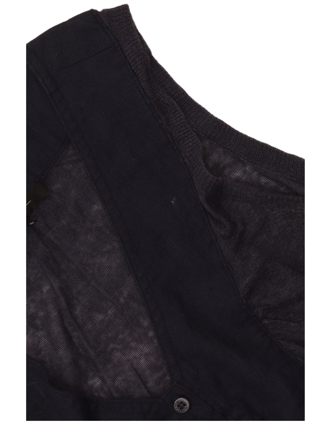 Colete de fim de semana feminino Max Mara Top UK 8 pequeno azul marinho