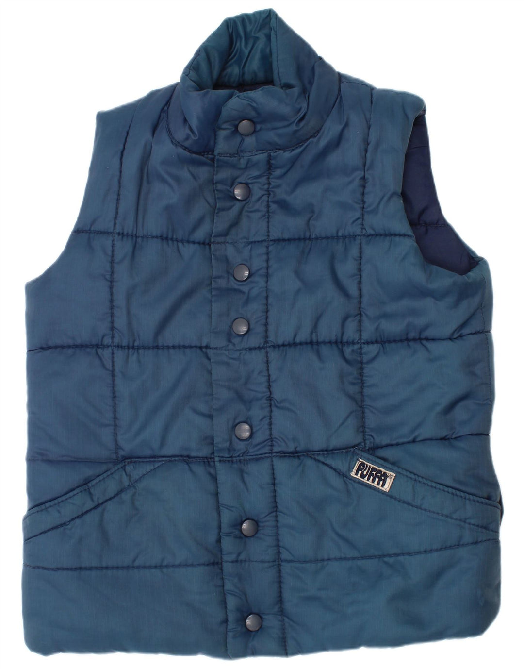 Colete acolchoado Puffa Boys 7-8 anos grande nylon azul