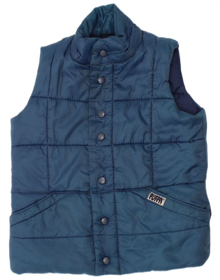 Colete acolchoado Puffa Boys 7-8 anos grande nylon azul