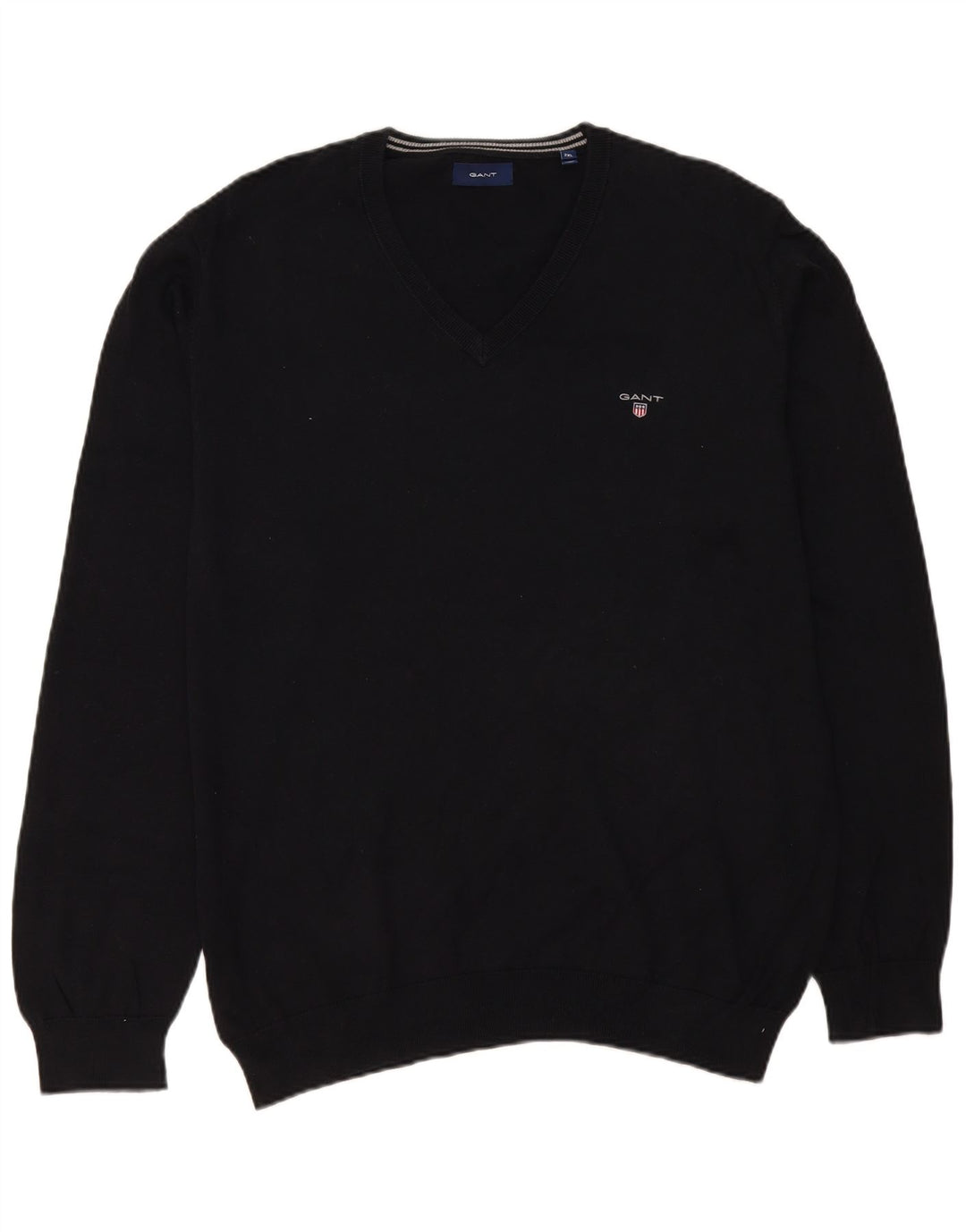 Suéter masculino Gant com decote em V 2XL algodão preto