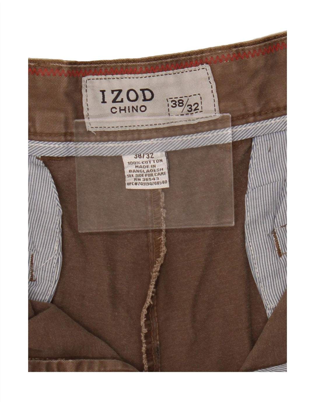 IZOD Mens Straight Chino Trousers W38 L32 Brown Cotton Vintage Izod and Second-Hand Izod from Messina Hembry 